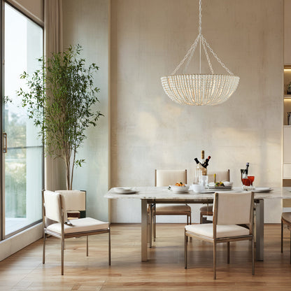 Andan Wood Beaded Chandelier