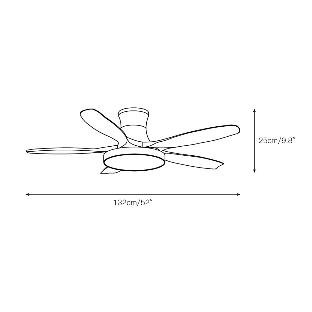 Quino 52″ Ceiling Fan Light