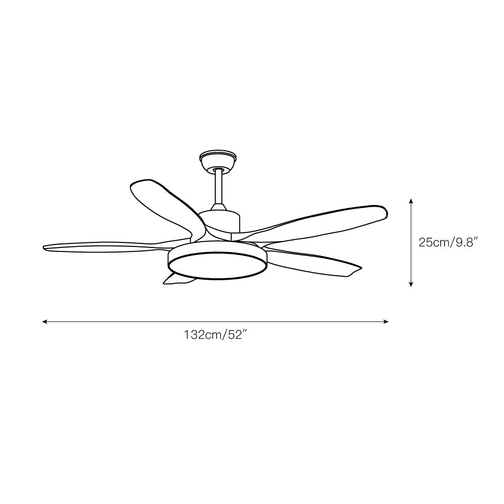 Quino 52″ Ceiling Fan Light