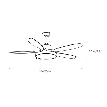 Quino 52″ Ceiling Fan Light