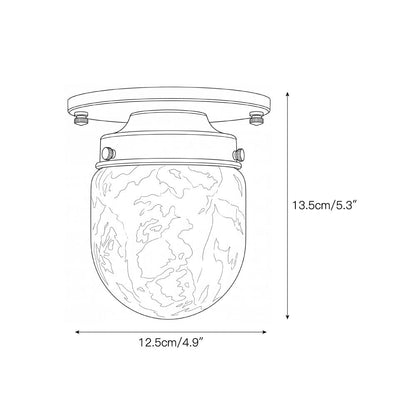 Bullet-shaped Alabaster Flush Mount