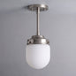 Bullet-shaped Alabaster Semi-Flush Mount Ceiling Light