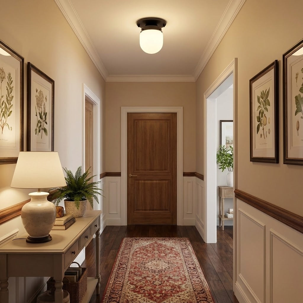 Bullet-shaped Spherical Ceiling Lamp