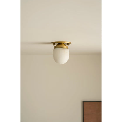 Bullet-shaped Alabaster Flush Mount