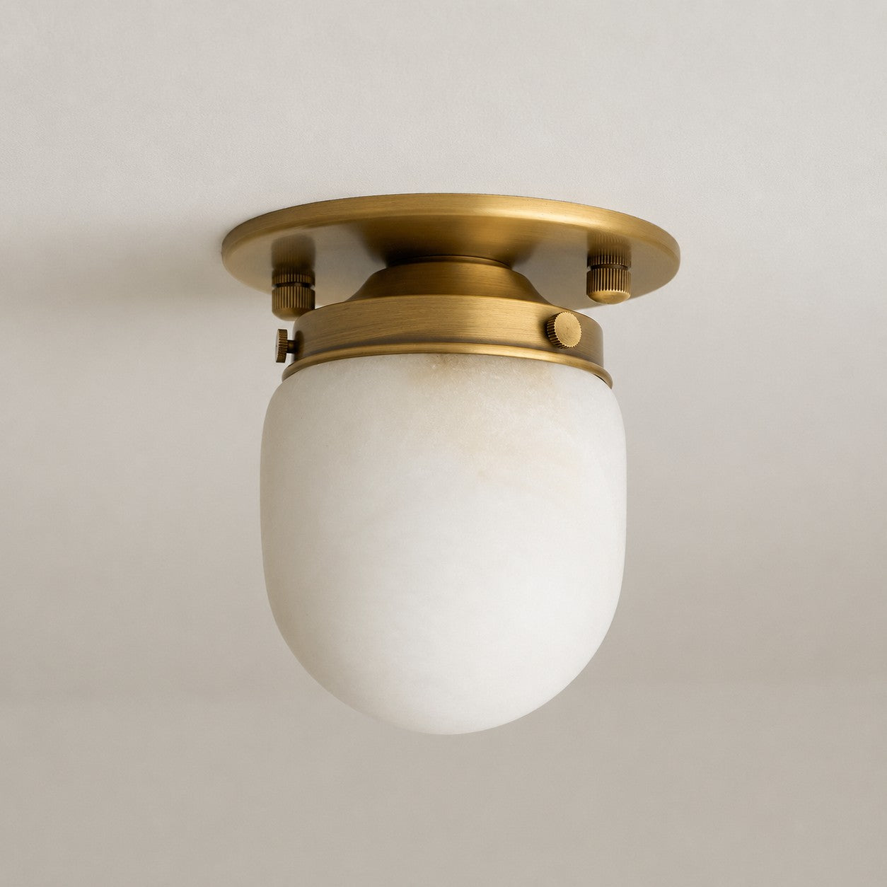 Bullet-shaped Alabaster Flush Mount