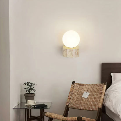 Sabora Travertine Wall Lamp
