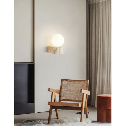 Sabora Travertine Wall Lamp