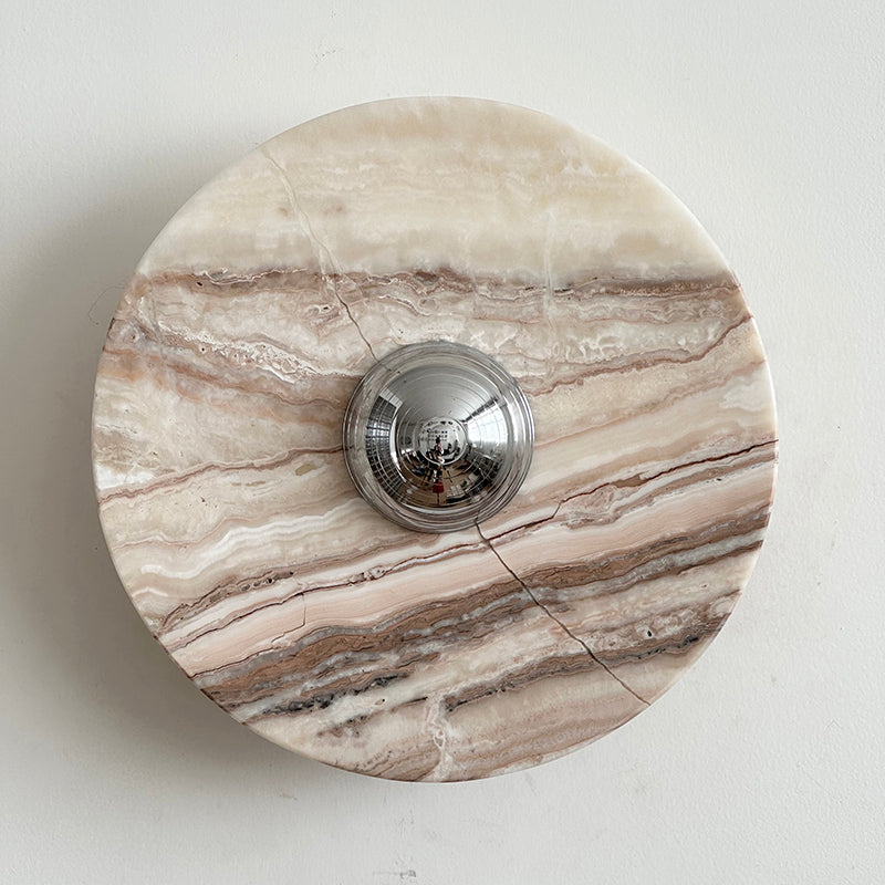 Isolde Round Marble Wall Sconce