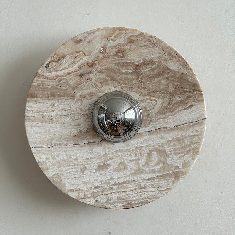 Isolde Round Marble Wall Sconce
