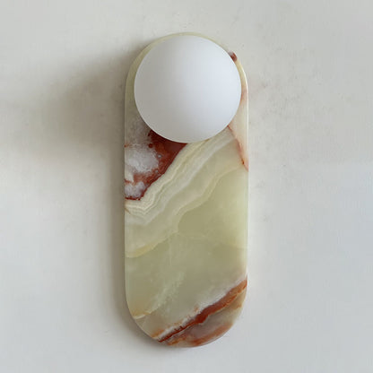 Marisol Cyan Onyx Wall Sconce