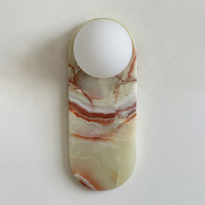 Marisol Cyan Onyx Wall Sconce