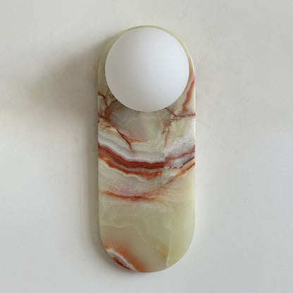Marisol Cyan Onyx Wall Sconce
