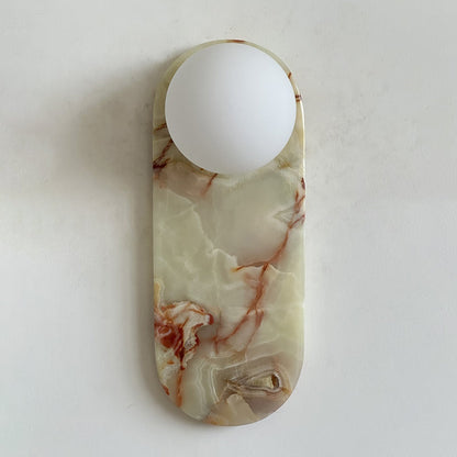 Marisol Cyan Onyx Wall Sconce