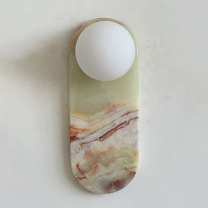 Marisol Cyan Onyx Wall Sconce
