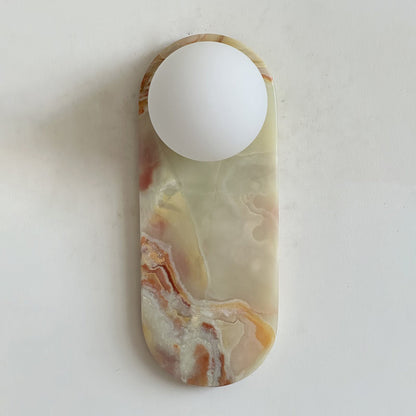 Marisol Cyan Onyx Wall Sconce