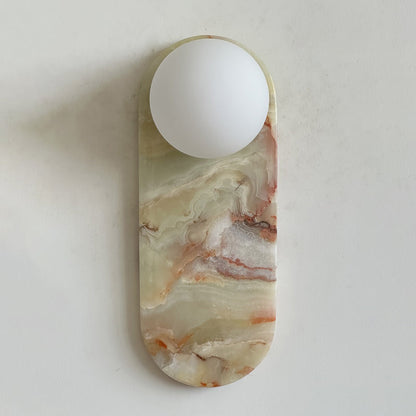 Marisol Cyan Onyx Wall Sconce