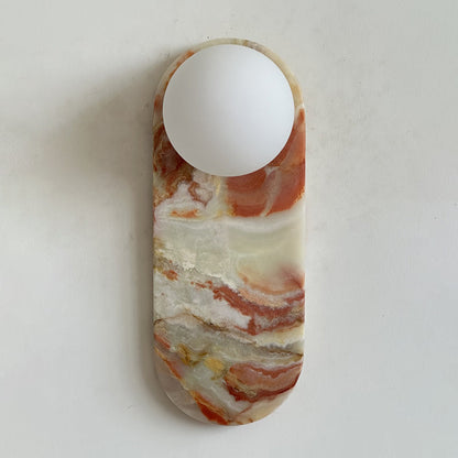 Marisol Cyan Onyx Wall Sconce