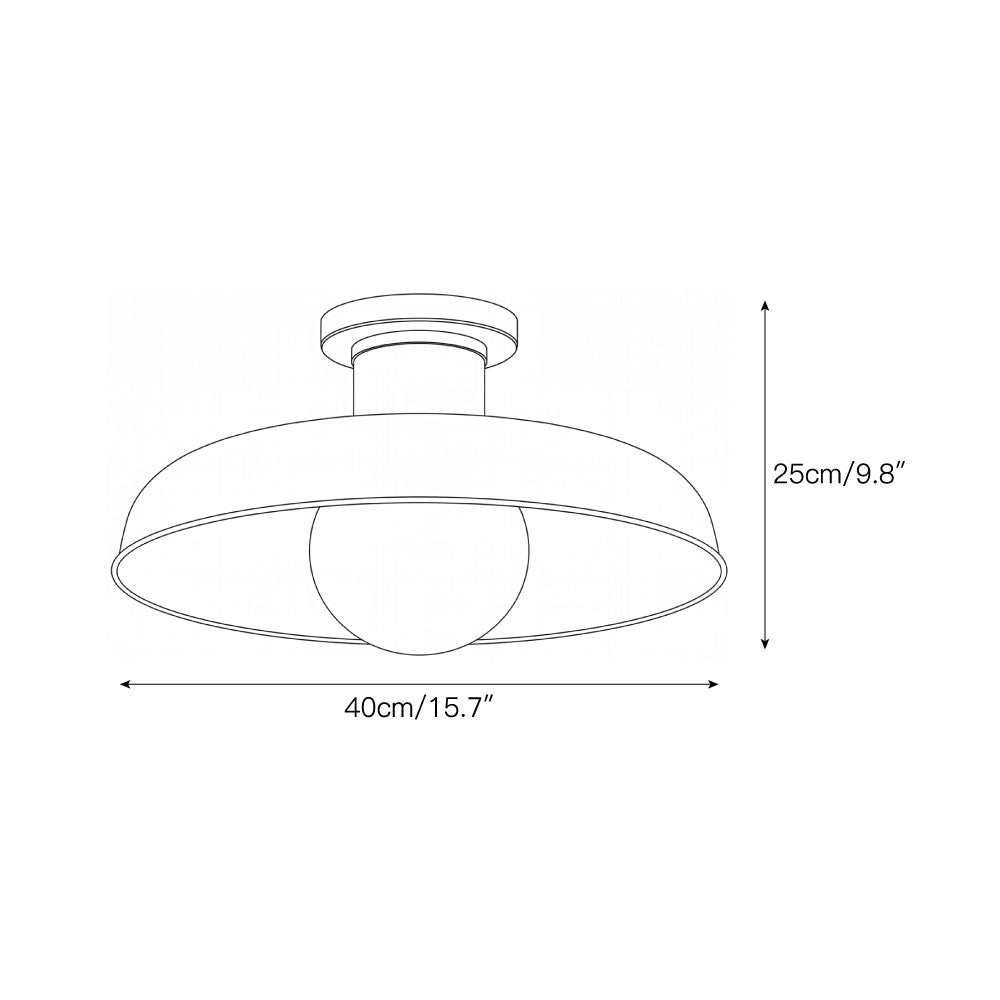 Dora Alabaster Semi-Flush Mount