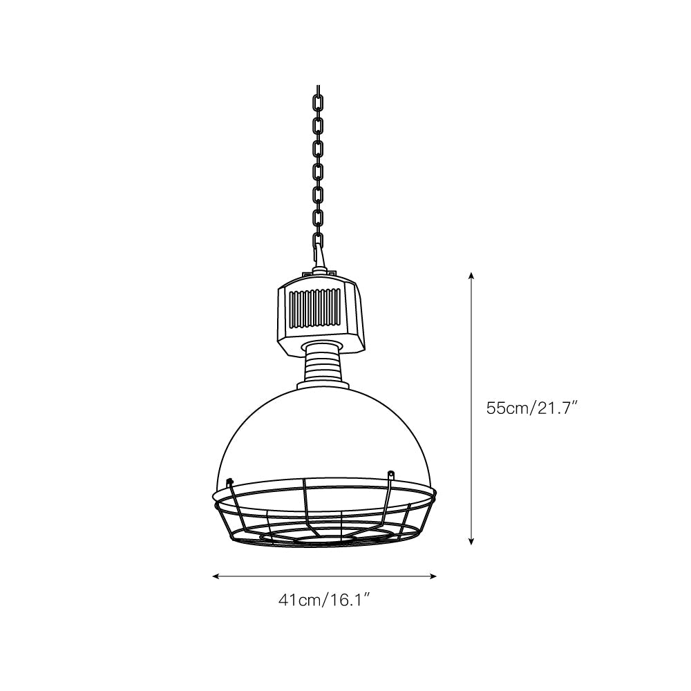 Bertrand Industrial Metal Pendant Light