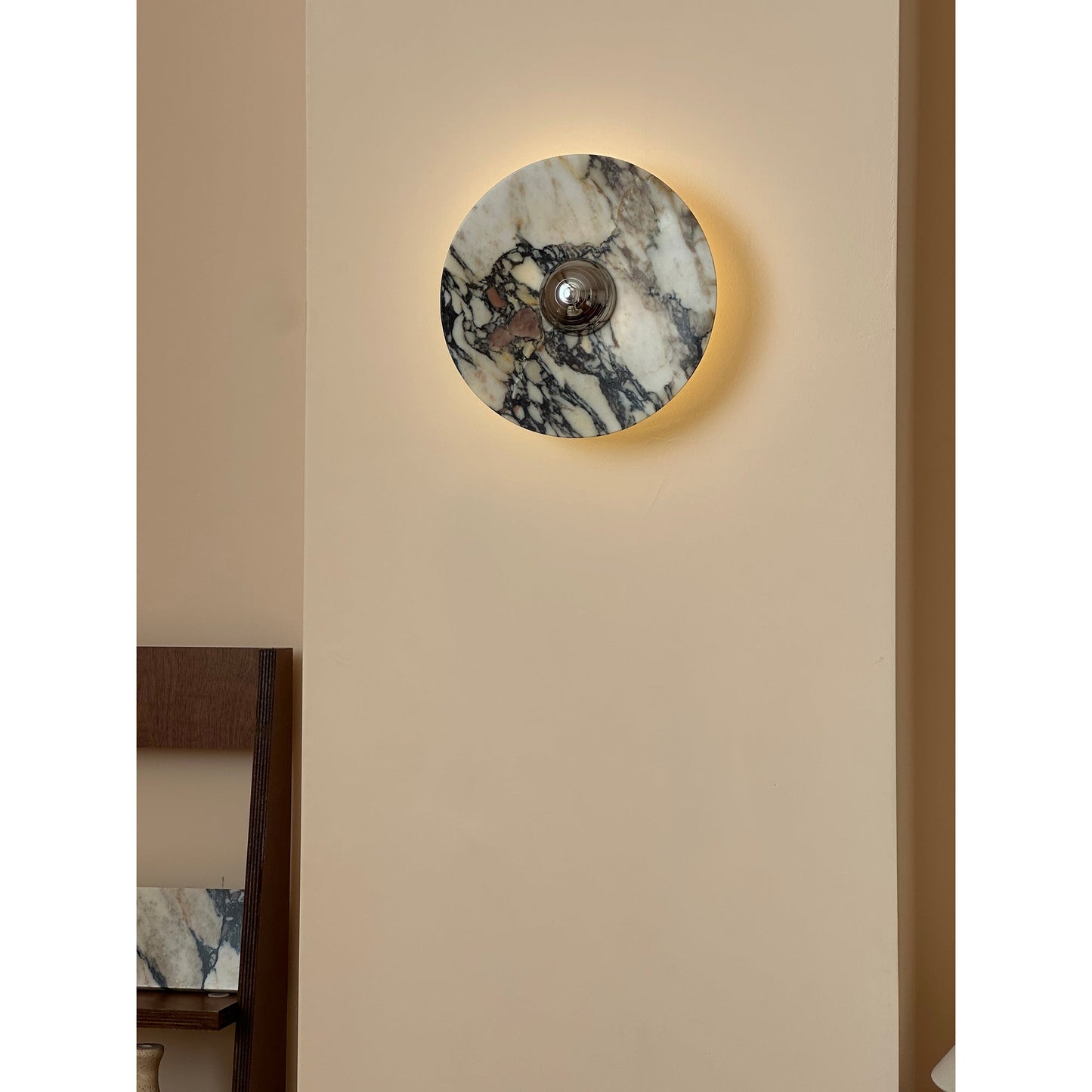 Isolde Round Marble Sconce