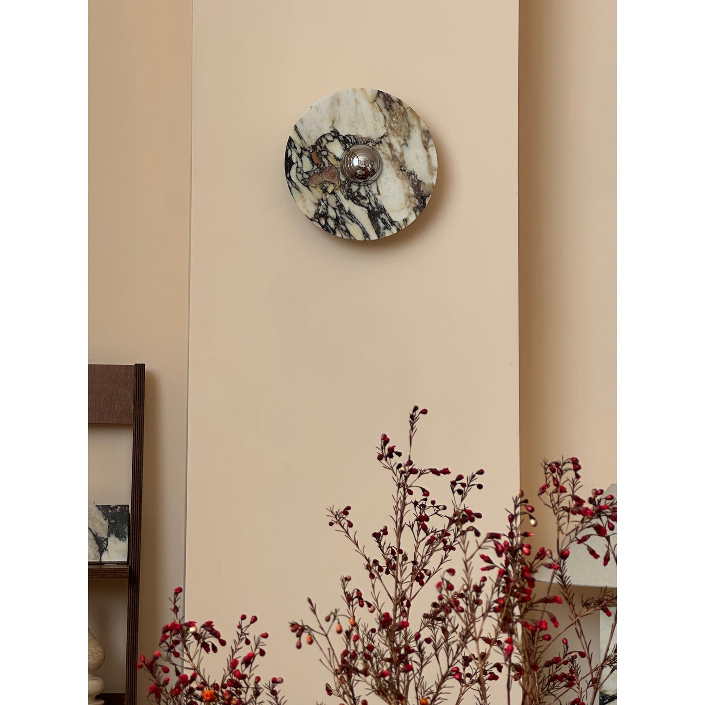 Isolde Round Marble Sconce