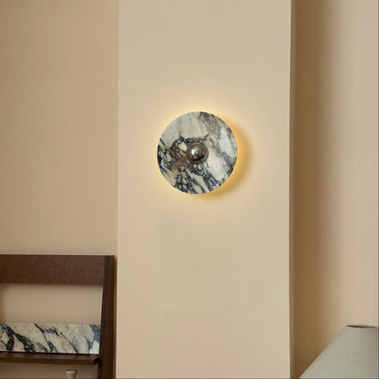 Isolde Round Marble Sconce