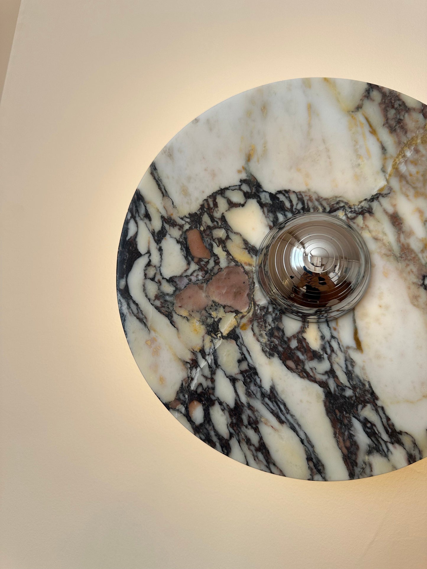 Isolde Round Marble Sconce