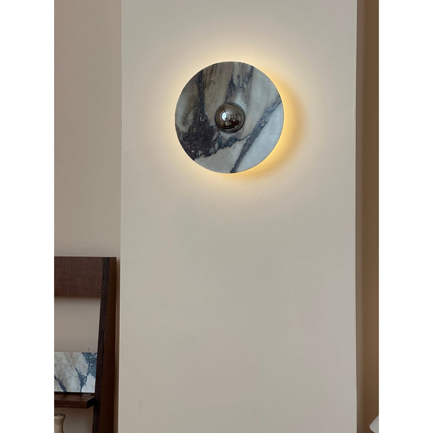 Isolde Round Marble Sconce