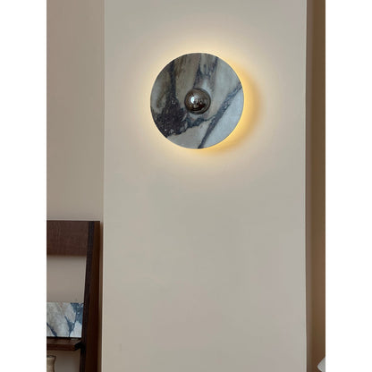 Isolde Round Marble Sconce