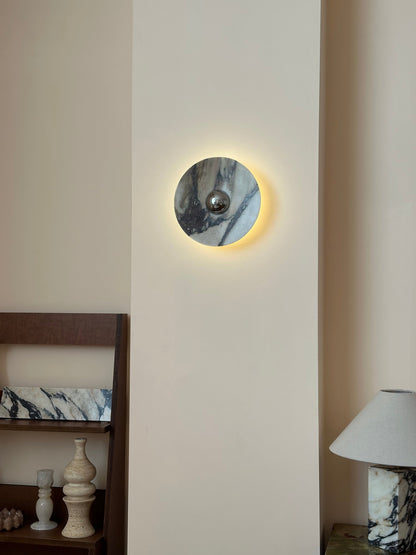 Isolde Round Marble Sconce