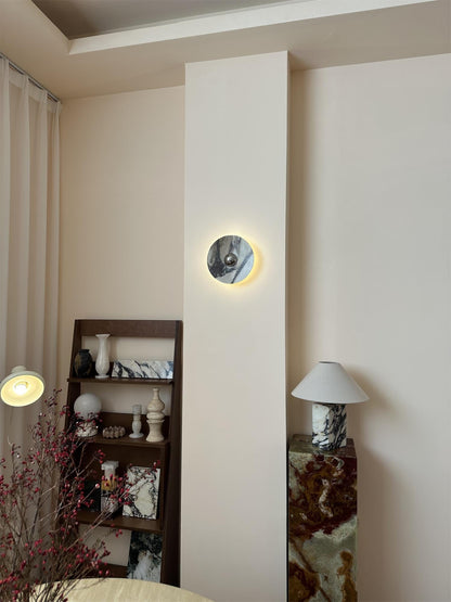 Isolde Round Marble Sconce