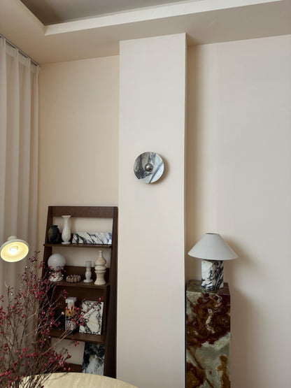 Isolde Round Marble Sconce
