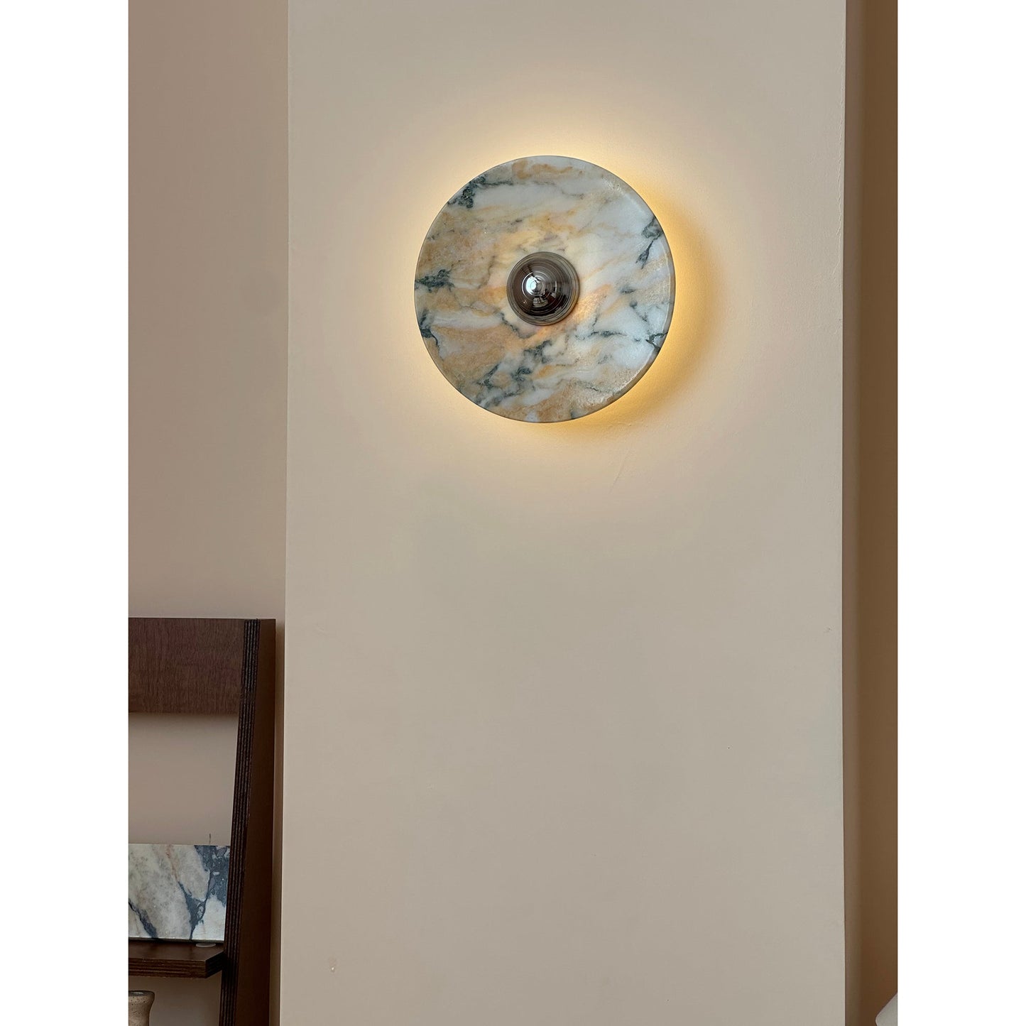 Isolde Round Marble Sconce