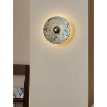 Isolde Round Marble Sconce