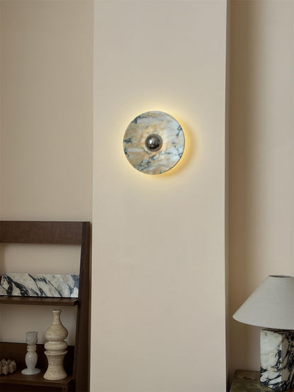 Isolde Round Marble Sconce