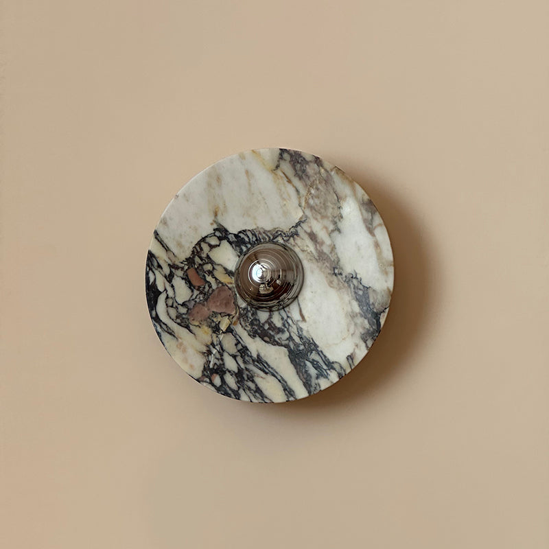 Isolde Round Marble Sconce