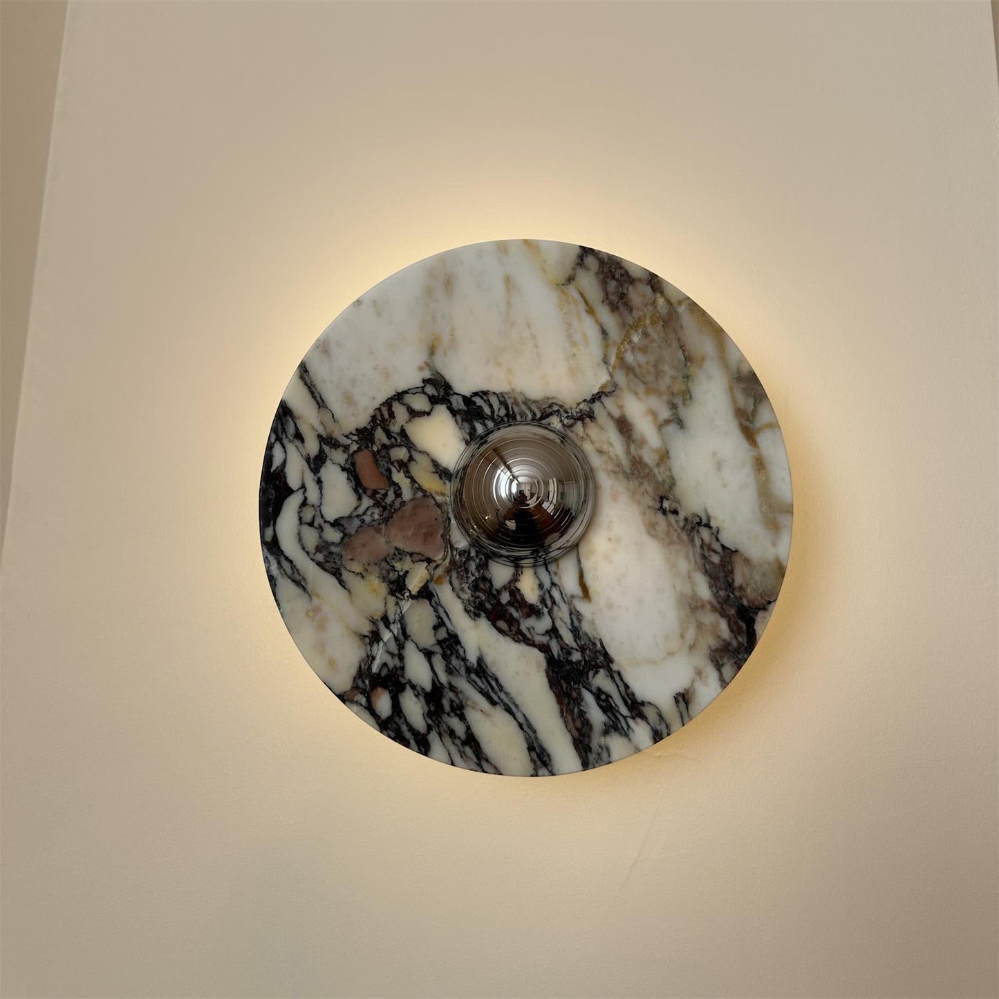 Isolde Round Marble Sconce