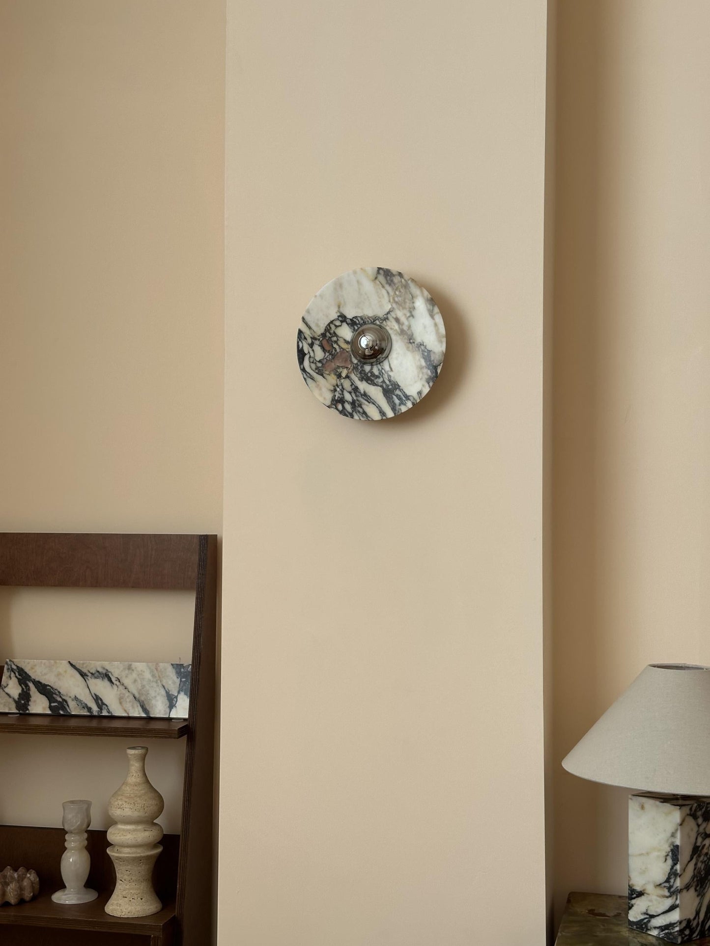 Isolde Round Marble Sconce