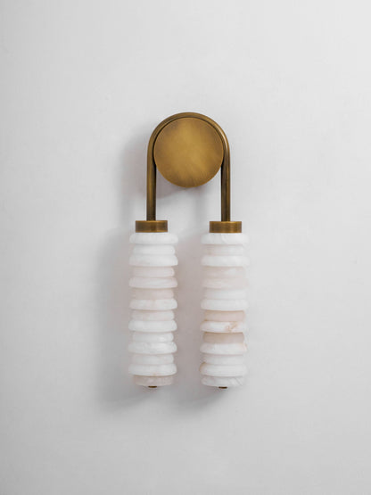 Halden Double Alabaster Wall Lamp