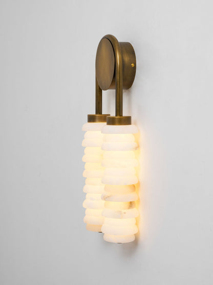 Halden Double Alabaster Wall Lamp