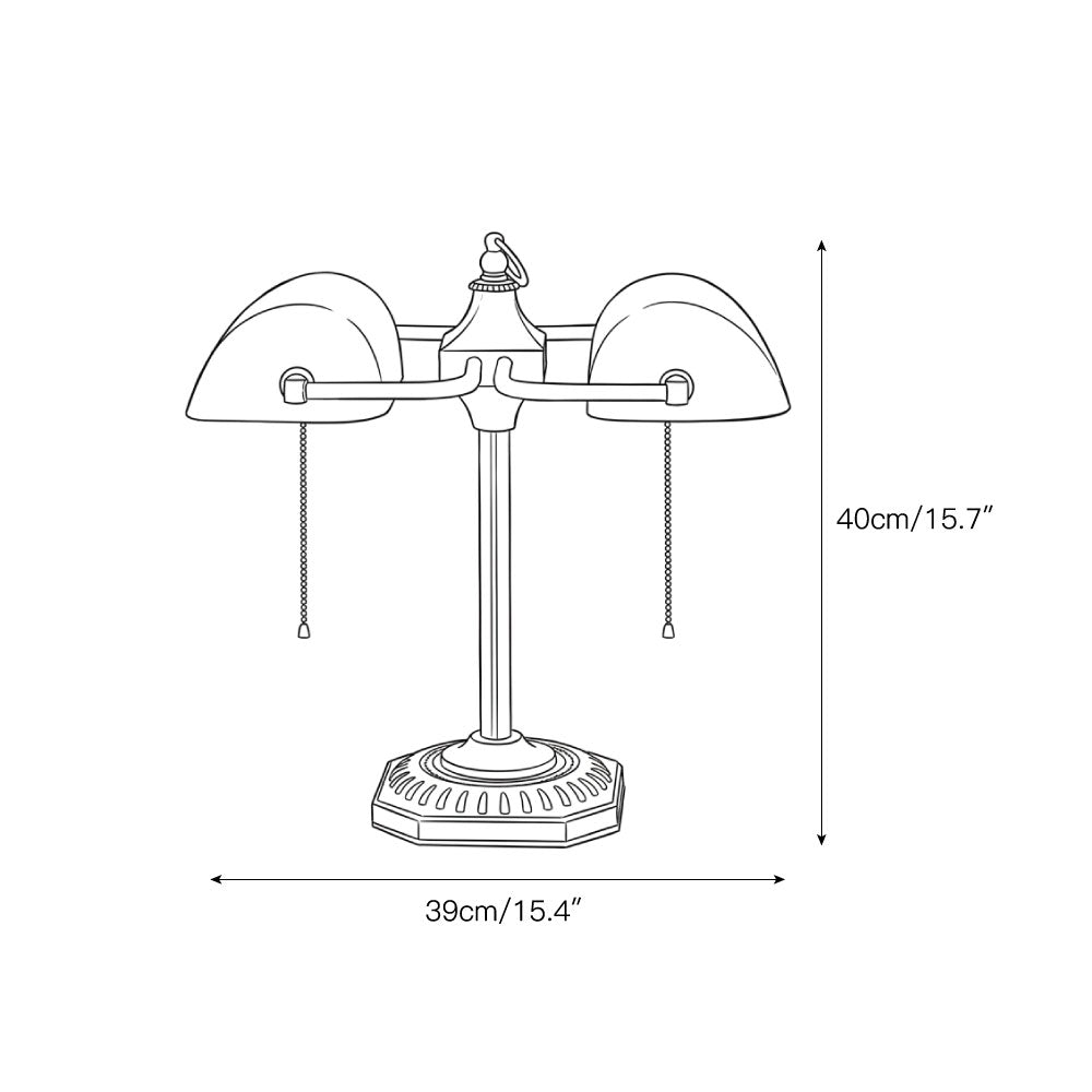 Orchis Twin Library Table Lamp