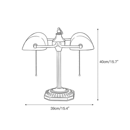 Orchis Twin Library Table Lamp