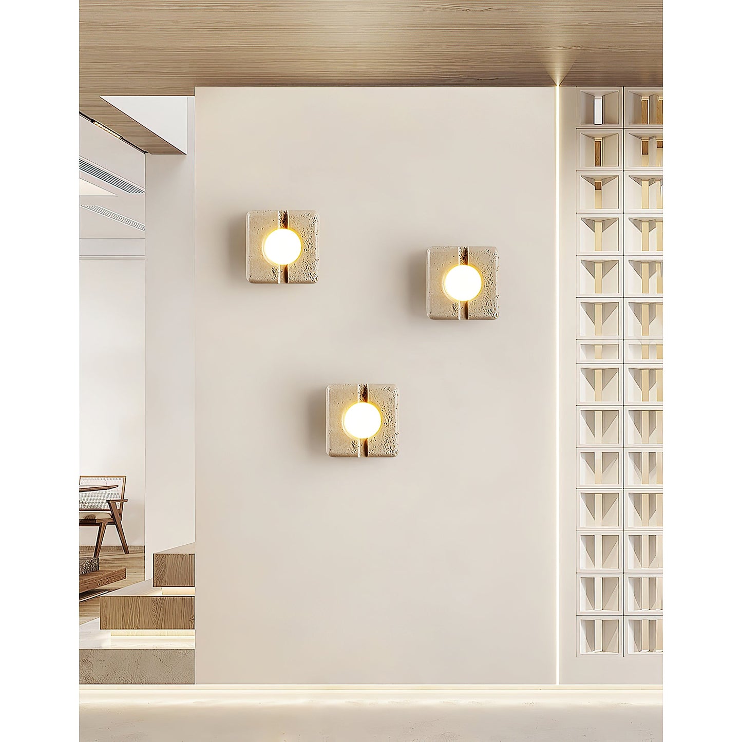 Zelon Travertine Wall Lamp