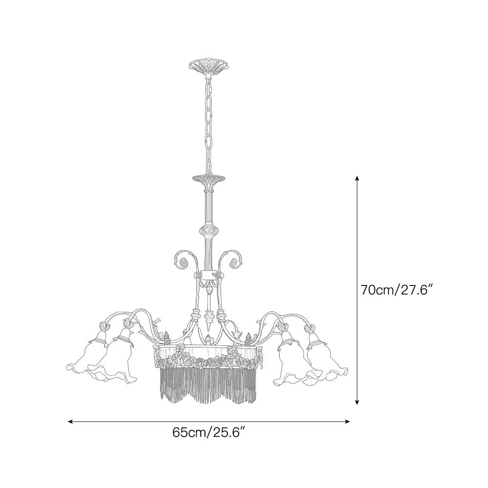 Camille Fringed Chandelier