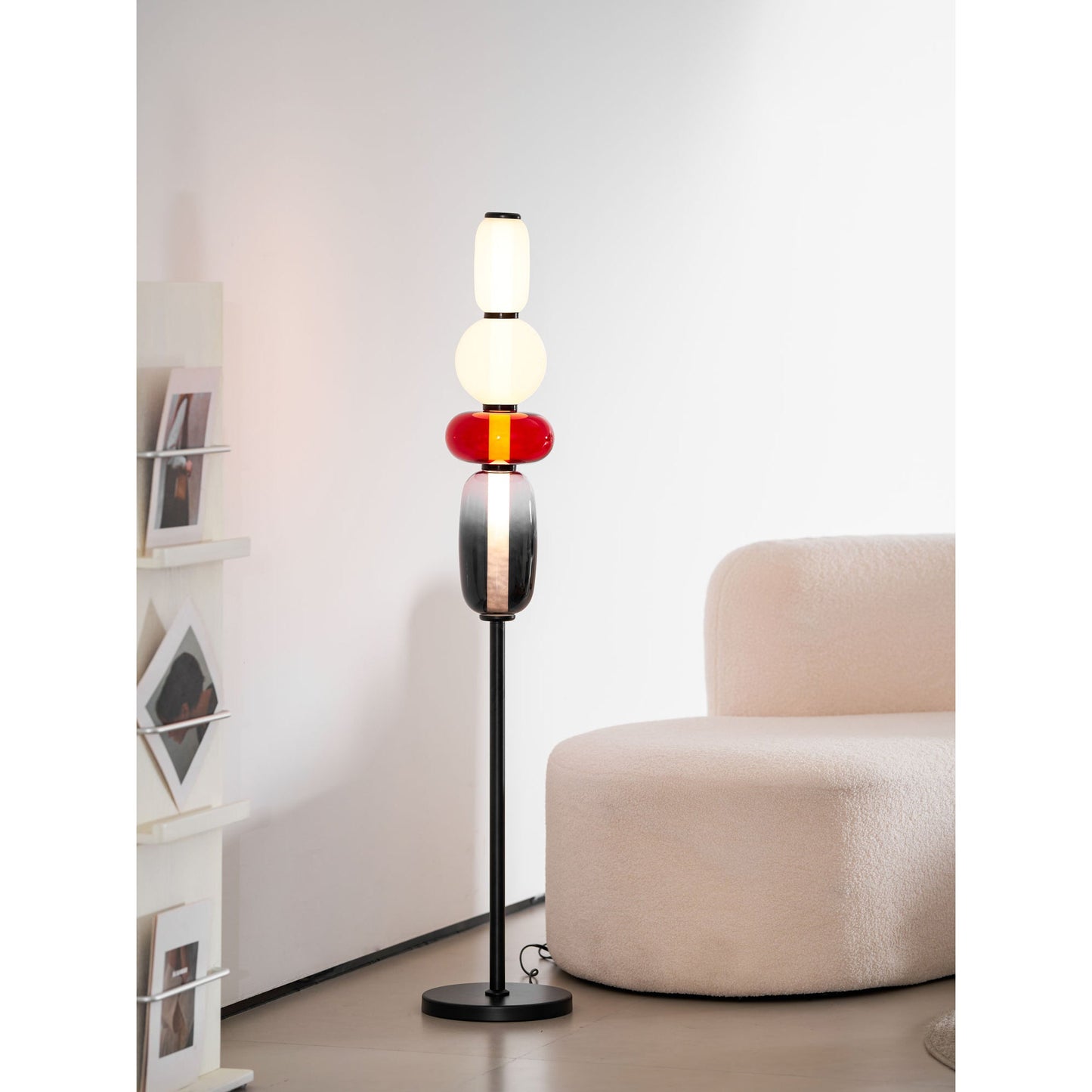Esmon Glass Pebble Floor Lamp