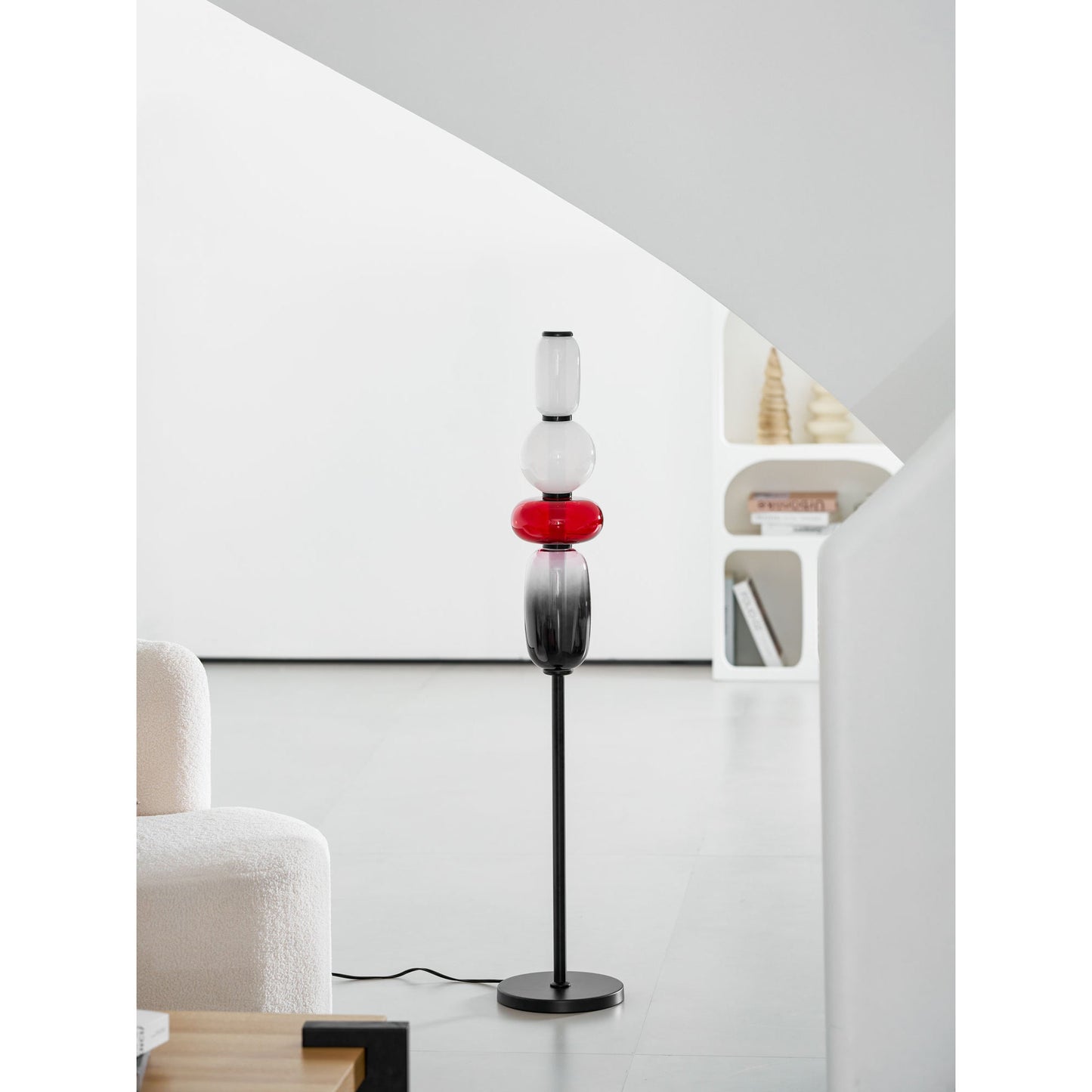 Esmon Glass Pebble Floor Lamp
