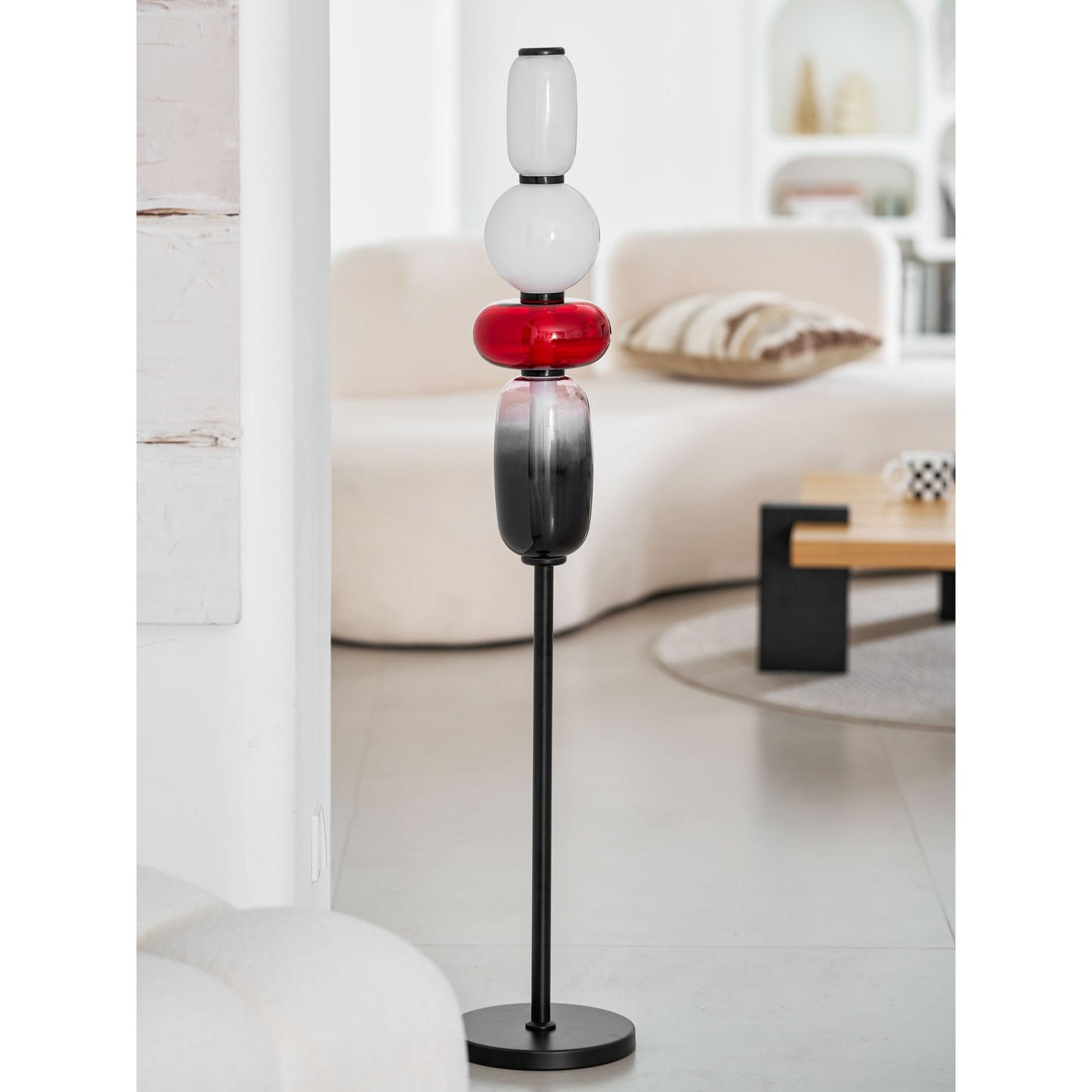 Esmon Glass Pebble Floor Lamp