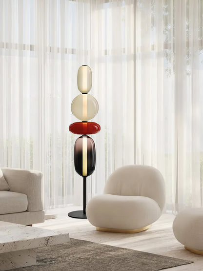 Esmon Glass Pebble Floor Lamp