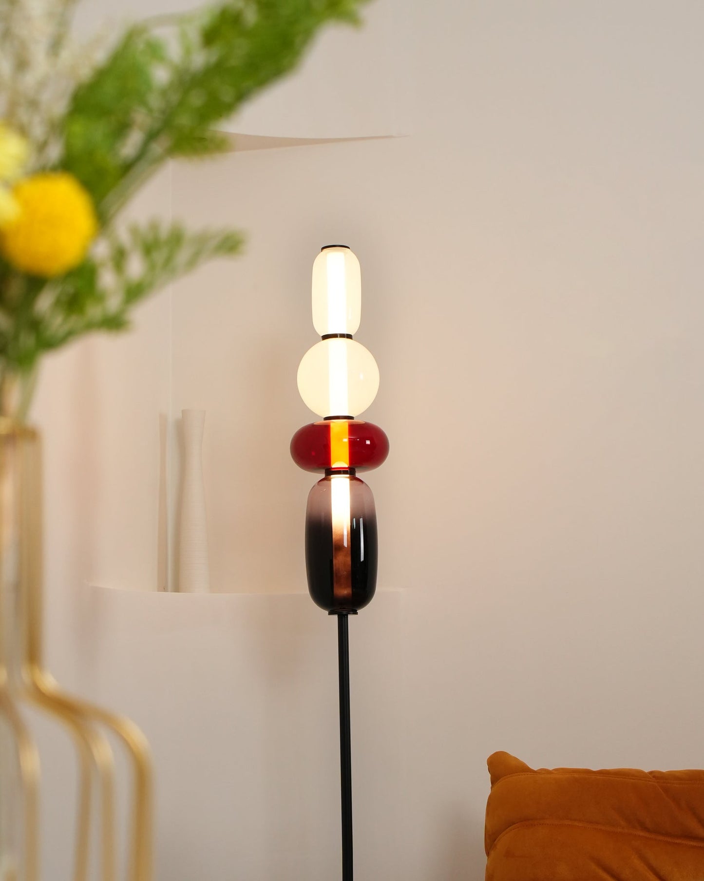 Esmon Glass Pebble Floor Lamp