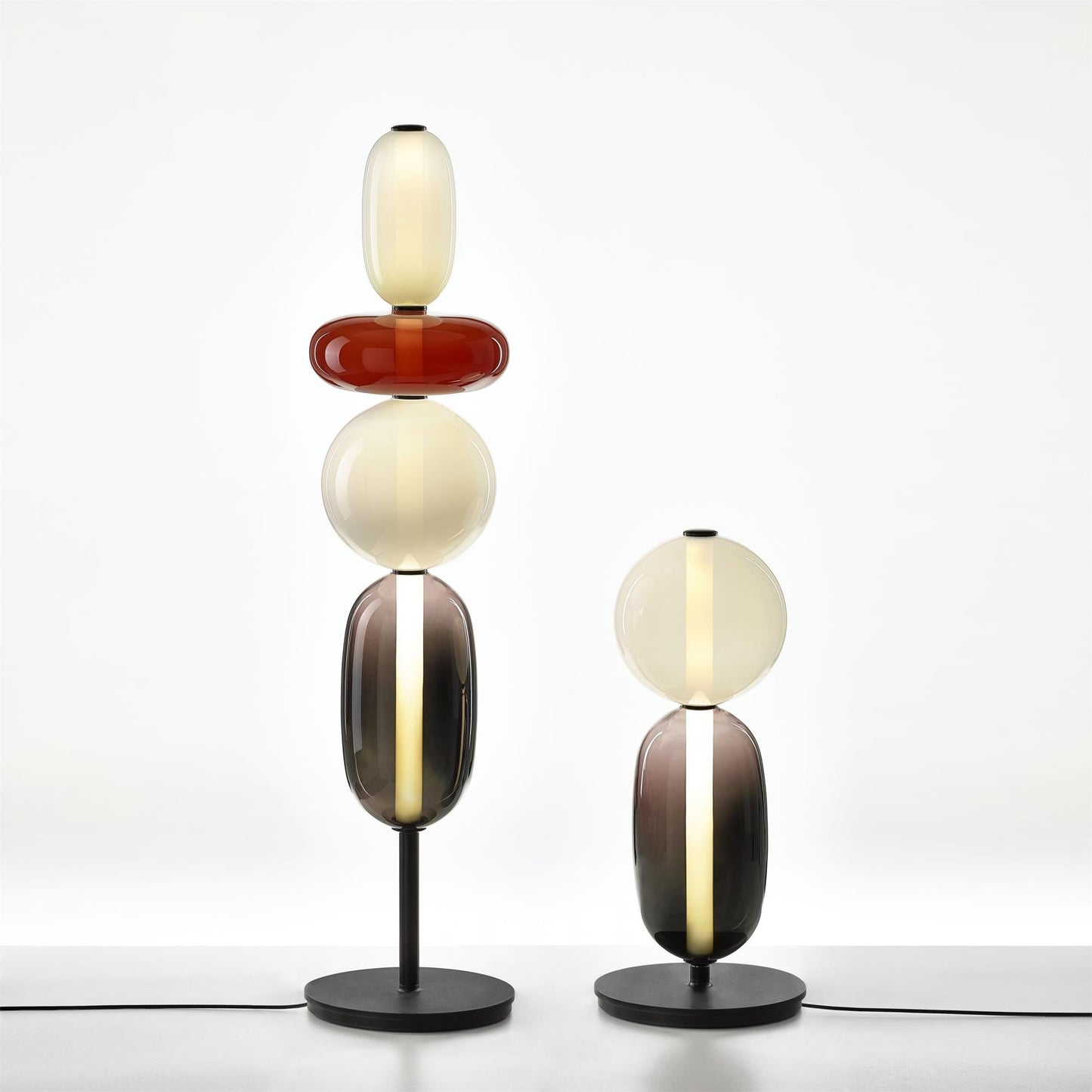 Esmon Glass Pebble Floor Lamp